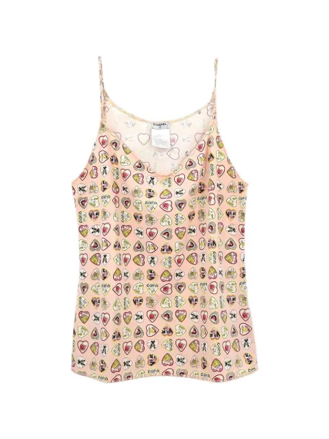 CHANEL Pre-Owned 2006 heart-print camisole Pink 116231