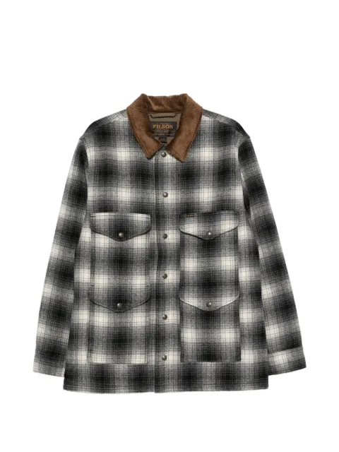 Filson check-pattern corduroy-collar jacket Black FMCPS0144W1091