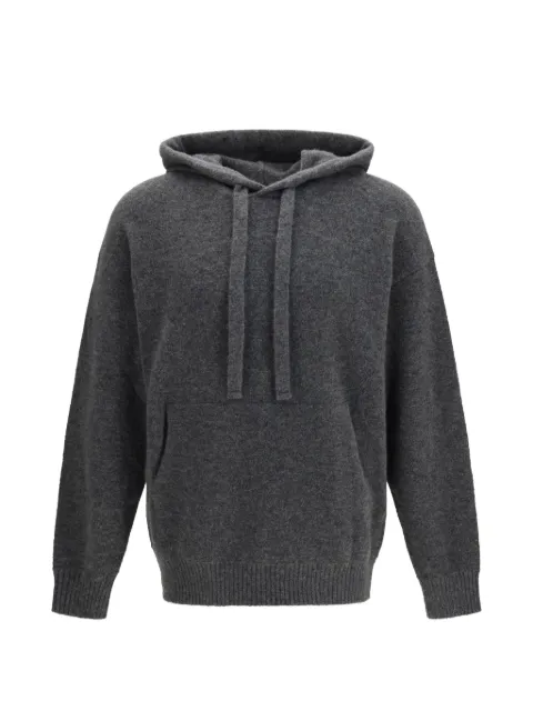 Laneus knitted drawstring hoodie Grey F6LAMAKH061