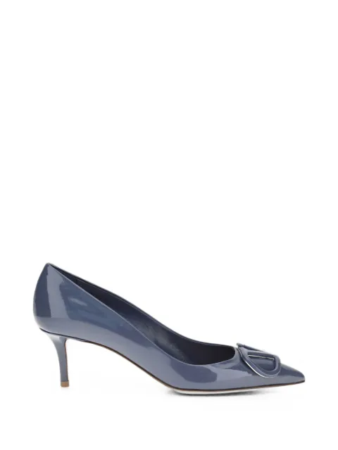Valentino Garavani VLogo Signature leather pumps Blue WS0EN0DUW