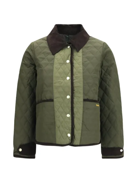 Barbour Ainsdale logo-embroidery puffer jacket Green LQU1924