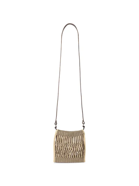 LEMAIRE mini crossbody Filt net bag Neutrals BG0077LF1269