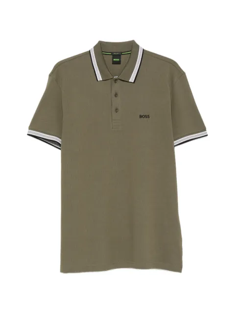 BOSS Paddy logo-embroidered polo shirt Green 50469055