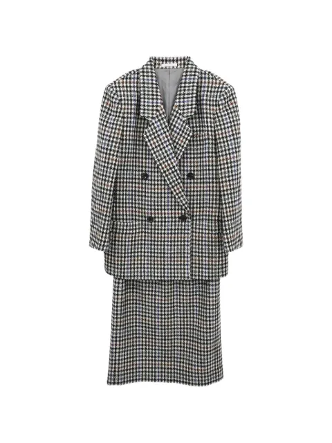 Burberry Pre-Owned 1990-2000s houndstooth check suit White 125788
