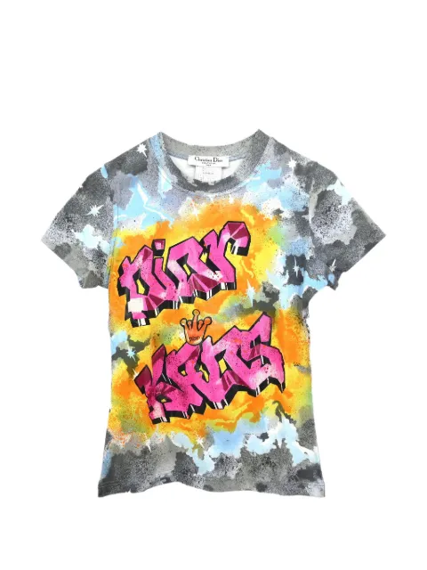 Christian Dior Pre-Owned 2004 Dior Kaos graffiti-print T-shirt Grey 135318