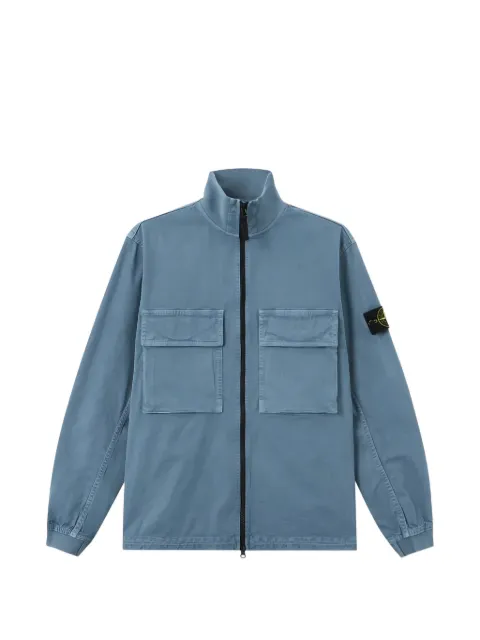 Stone Island logo-patch pocket jacket Blue L2S151200024S00L1