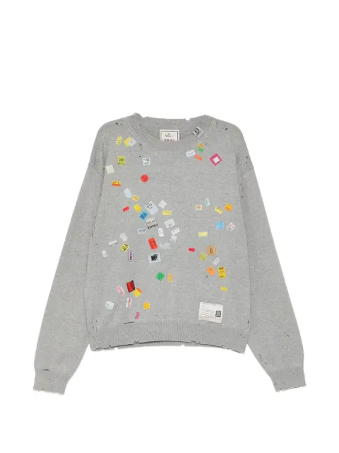 Maison MIHARA YASUHIRO sticker-print sweatshirt Grey A17SW500