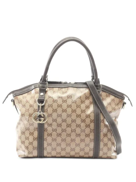 Gucci Pre-Owned 2000s Interlocking G GG Crystal tote bag Neutrals 1097514