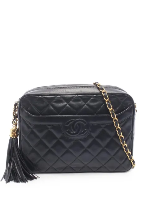 CHANEL Pre-Owned 1991-1994 diamond-quilted shoulder bag Black 10988012318621