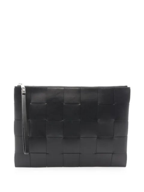 Bottega Veneta Pre-Owned 2020s maxi Intrecciato clutch bag Black 1098949