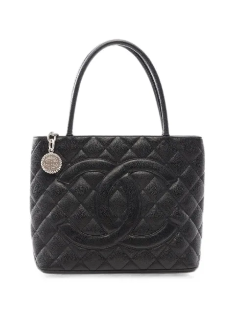 CHANEL Pre-Owned 2005-2006 Reissue Caviar Skin tote bag Black 109751710333883