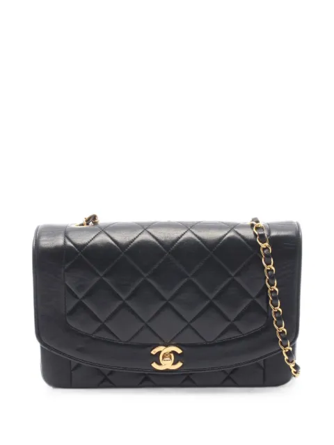 CHANEL Pre-Owned 1991-1994 Diana matelassé shoulder bag Black 10975162383397