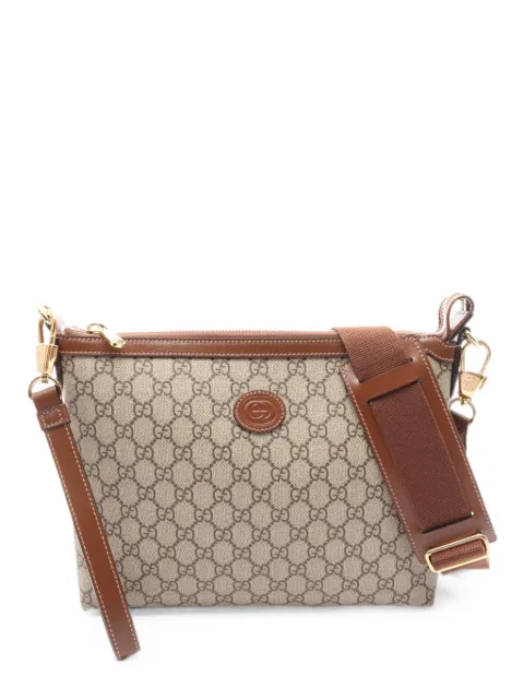 Gucci Pre-Owned 2010s GG Supreme Interlocking G messenger bag Neutrals 1098049