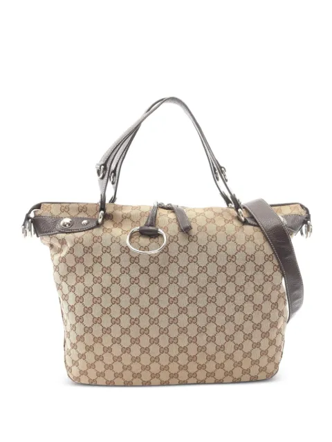 Gucci Pre-Owned 2010s Icon Bit GG canvas tote bag Neutrals 1098838