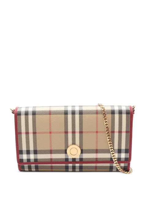 Burberry Pre-Owned Nova check chain wallet Neutrals 1098906