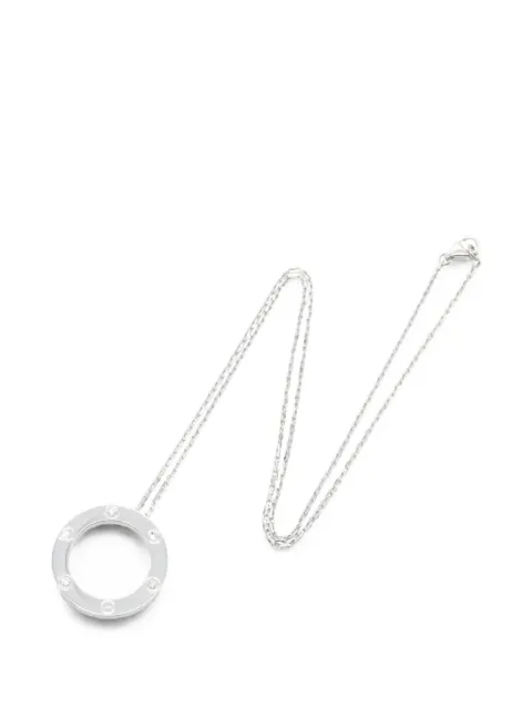 Cartier 2010s Love diamond necklace Silver 1096978PV8469