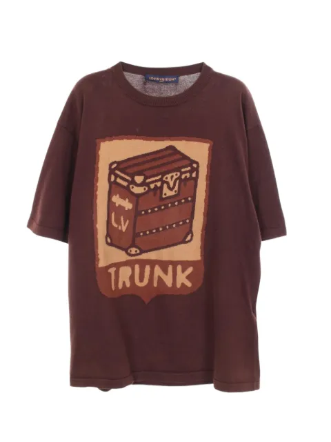Louis Vuitton Pre-Owned 2010s intarsia-knit T-shirt Brown 1097946