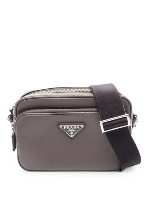 Prada Pre-Owned 2010s Saffiano crossbody bag Grey 1098153