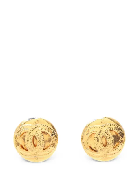 CHANEL Pre-Owned 1994 CC Coco Mark earrings Gold 108356694P