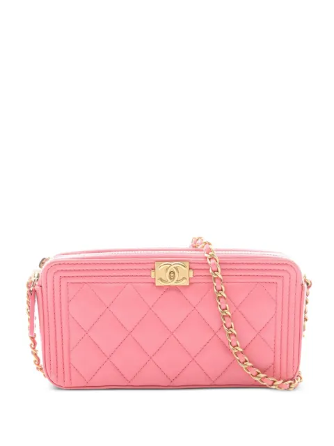 CHANEL Pre-Owned 2016-2017 Boy Chanel chain wallet Pink 109811122963932