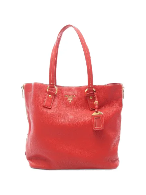 Prada Pre-Owned 2010s Vitello Daino tote bag Red 1098458