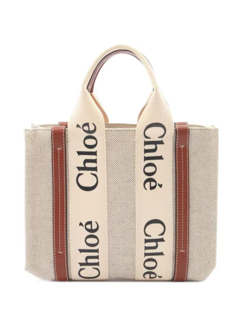 Chloé Pre-Owned 2010s small Woody tote bag Neutrals 1098478