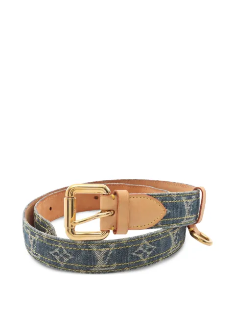 Louis Vuitton Pre-Owned 2006 monogram denim belt Blue 1092456CT0096