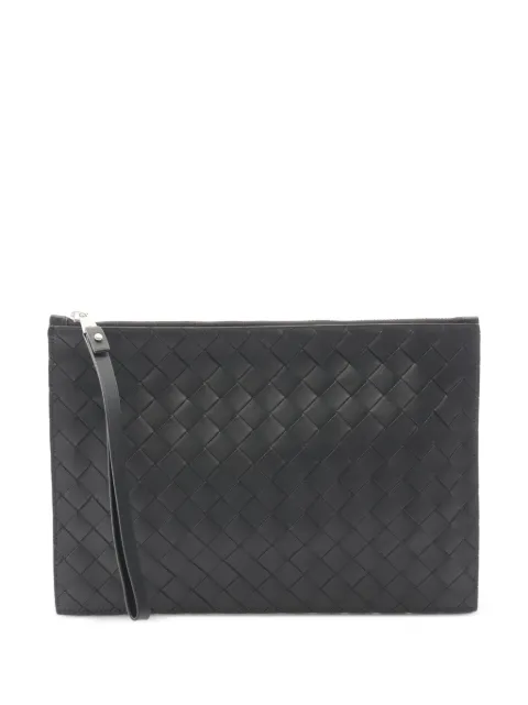 Bottega Veneta Pre-Owned 2020s Intrecciato wristlet clutch bag Black 1098950