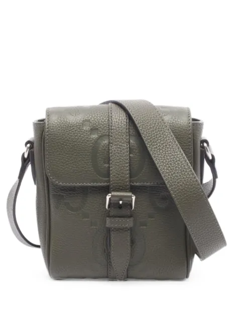 Gucci Pre-Owned 2010s Jumbo GG messenger bag Green 1098042