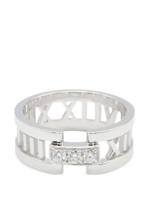 Tiffany & Co. Pre-Owned 2010s Atlas diamond ring Silver 1096737