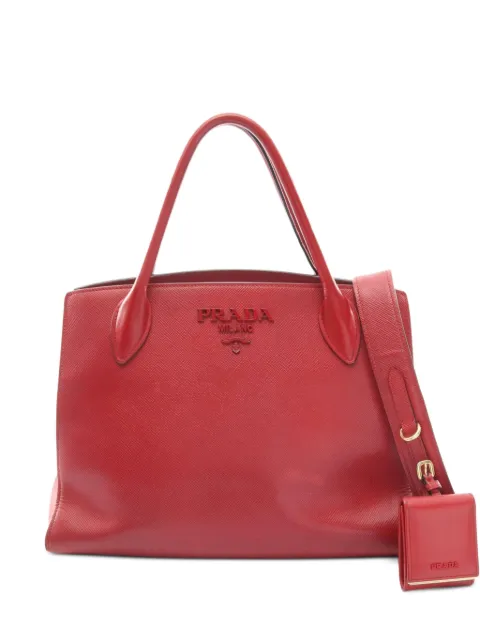 Prada Pre-Owned 2000s Saffiano Cuir tote bag Red 1096199