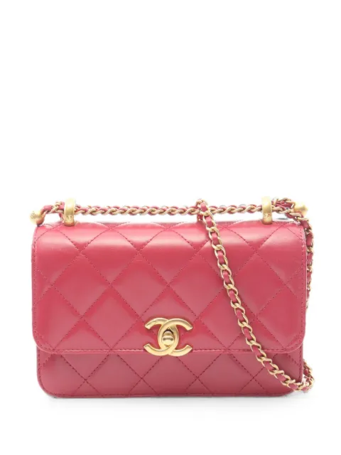 CHANEL Pre-Owned 2021s small Matelassé chain shoulder bag Pink 1098873CJP9NX59