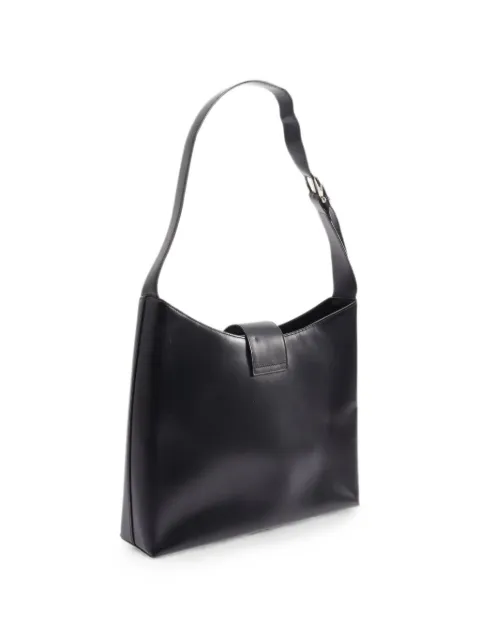 Ferragamo Pre-Owned 2010s Gancini-buckle leather shoulder bag Black 1095603