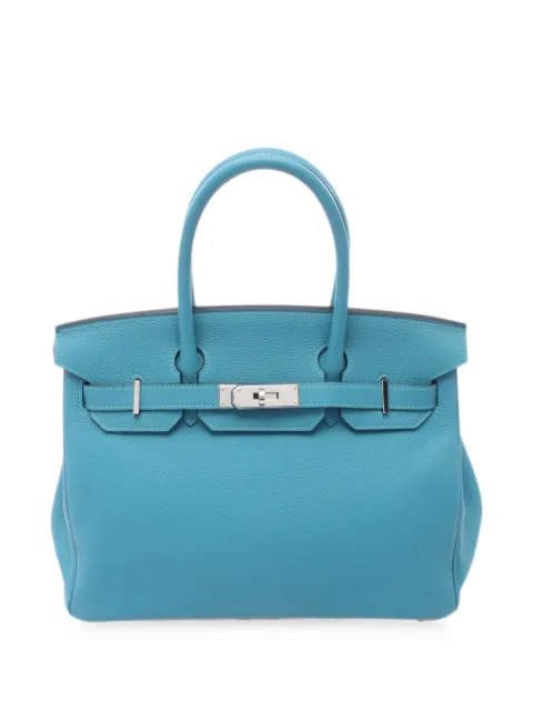 Hermès Pre-Owned 2015 30 Birkin handbag Blue 1098070T