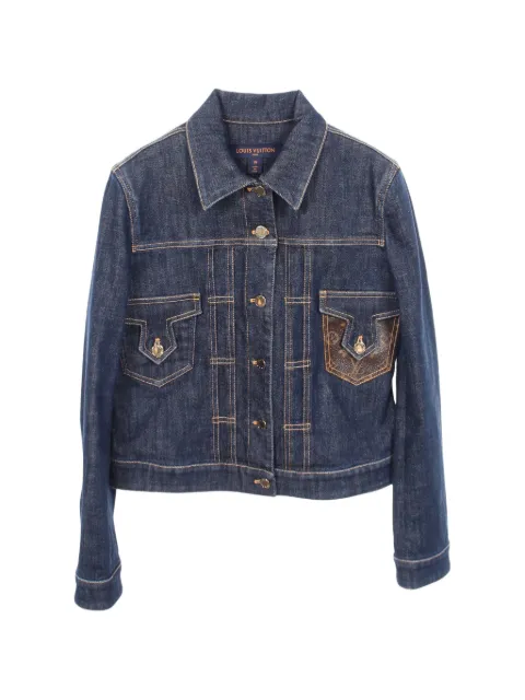 Louis Vuitton Pre-Owned 2010s Monogram-pocket denim jacket Blue 1097945