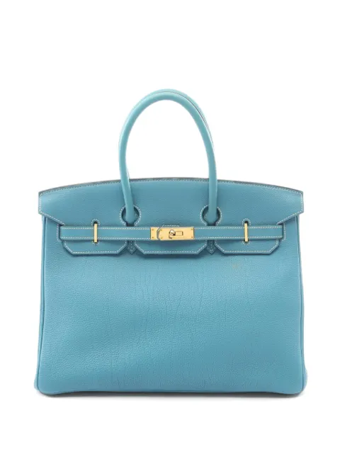 Hermès Pre-Owned 2003 35 Birkin tote bag Blue 1098595GINSQUARE