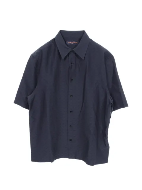 Louis Vuitton Pre-Owned 2020s Monogram short-sleeve shirt Blue 1092451