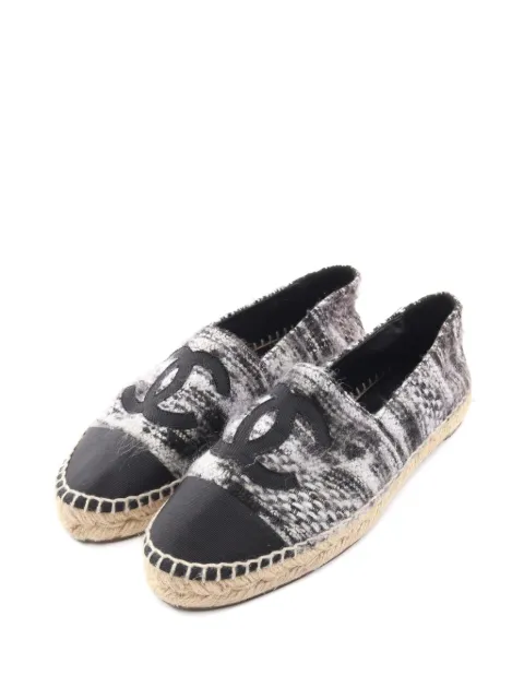 CHANEL Pre-Owned 1986-1988 logo espadrilles Grey 1097827