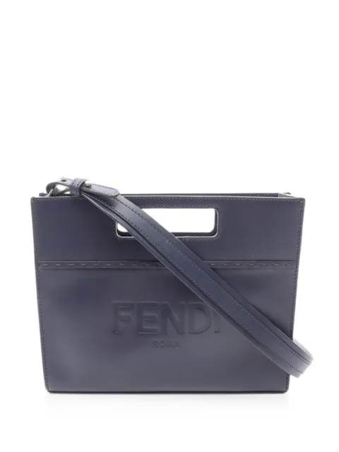 Fendi Pre-Owned 2010s Cut-Out Handle leather tote bag Blue 1098471