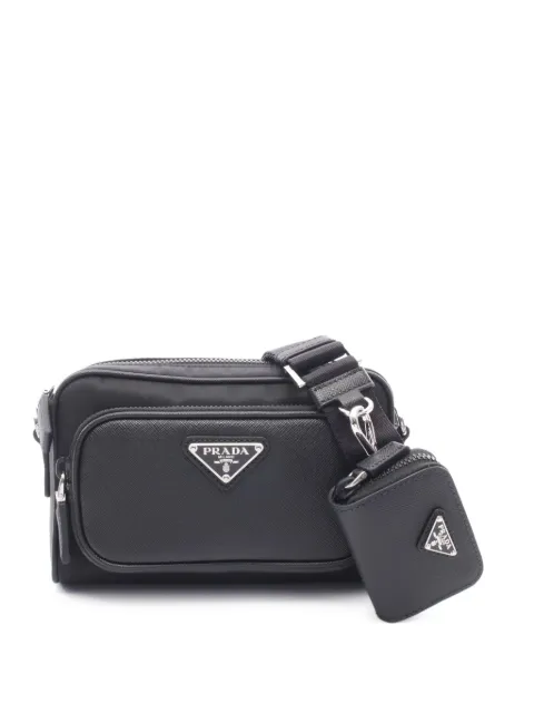 Prada Pre-Owned 2020s Tessuto Saffiano shoulder bag Black 1098947