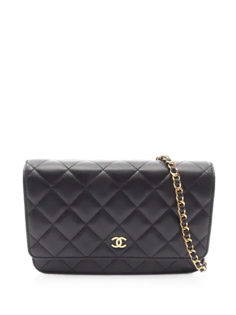 CHANEL Pre-Owned 2016-2017 Wallet on Chain mini bag Black 109814423956223