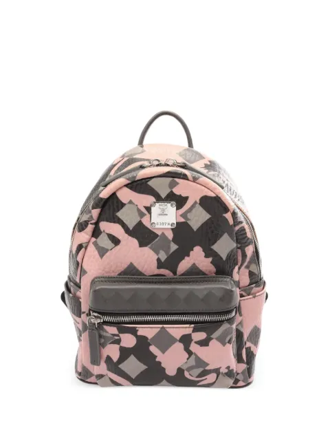 MCM Pre-Owned 2000s camouflage leather backpack Pink 1092511