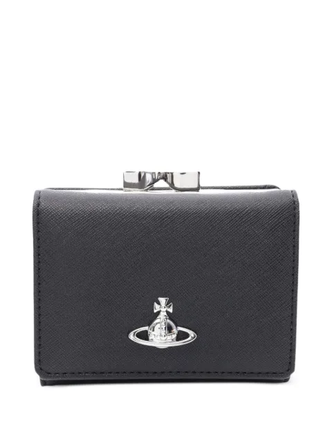 Vivienne Westwood Pre-Owned 2020s Orb-motif leather wallet Black 1097666