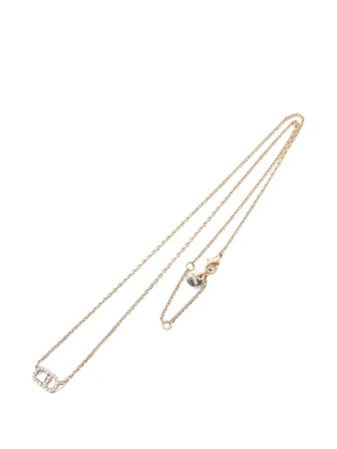Christian Dior Pre-Owned 2010s CD rhinestone necklace Gold 1095820