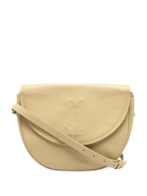 Saint Laurent Pre-Owned 2000s logo-stitching shoulder bag Neutrals 1099444