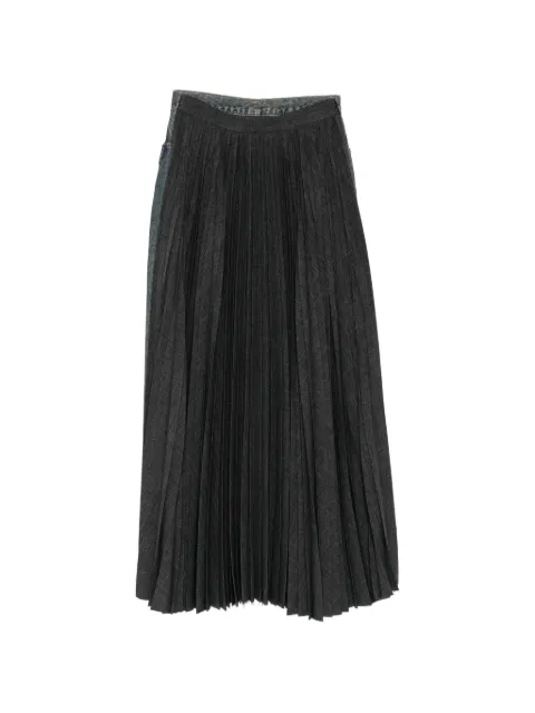 Maison MIHARA YASUHIRO pleated maxi skirt Grey B17SK131