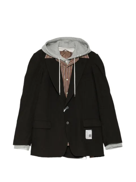 Maison MIHARA YASUHIRO layered-panel single-breasted blazer Black J17JK131