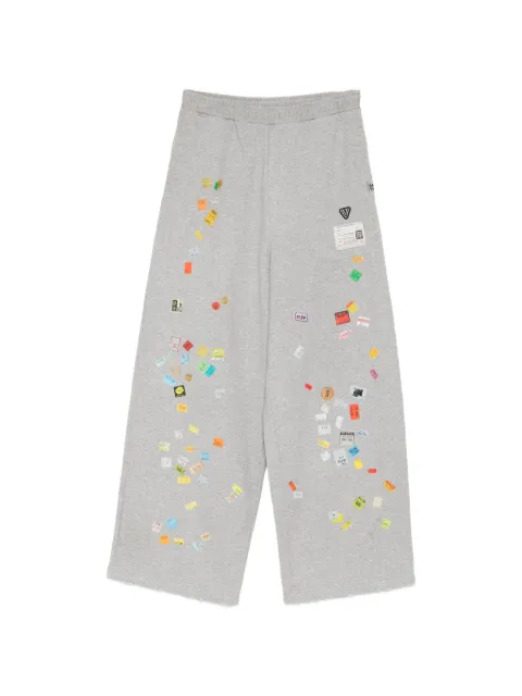 Maison MIHARA YASUHIRO sticker-print track pants Grey B17PT723