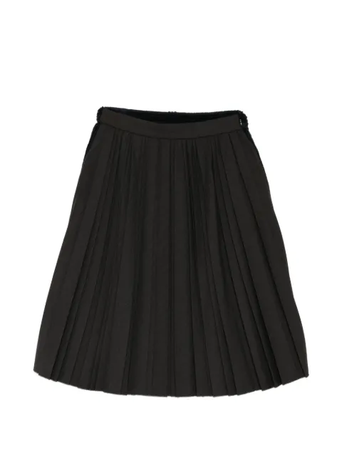 Maison MIHARA YASUHIRO pleated A-line skirt Black B17SK121