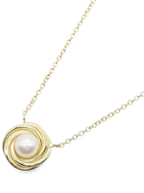Tiffany & Co Eyewear 2010s twist Circle Pearl necklace Gold 1096541